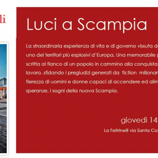 Giovedì 14 luglio ore 17.30 Angelo Pisani presenta  “Luci a Scampia” - La Feltrinelli, Napoli